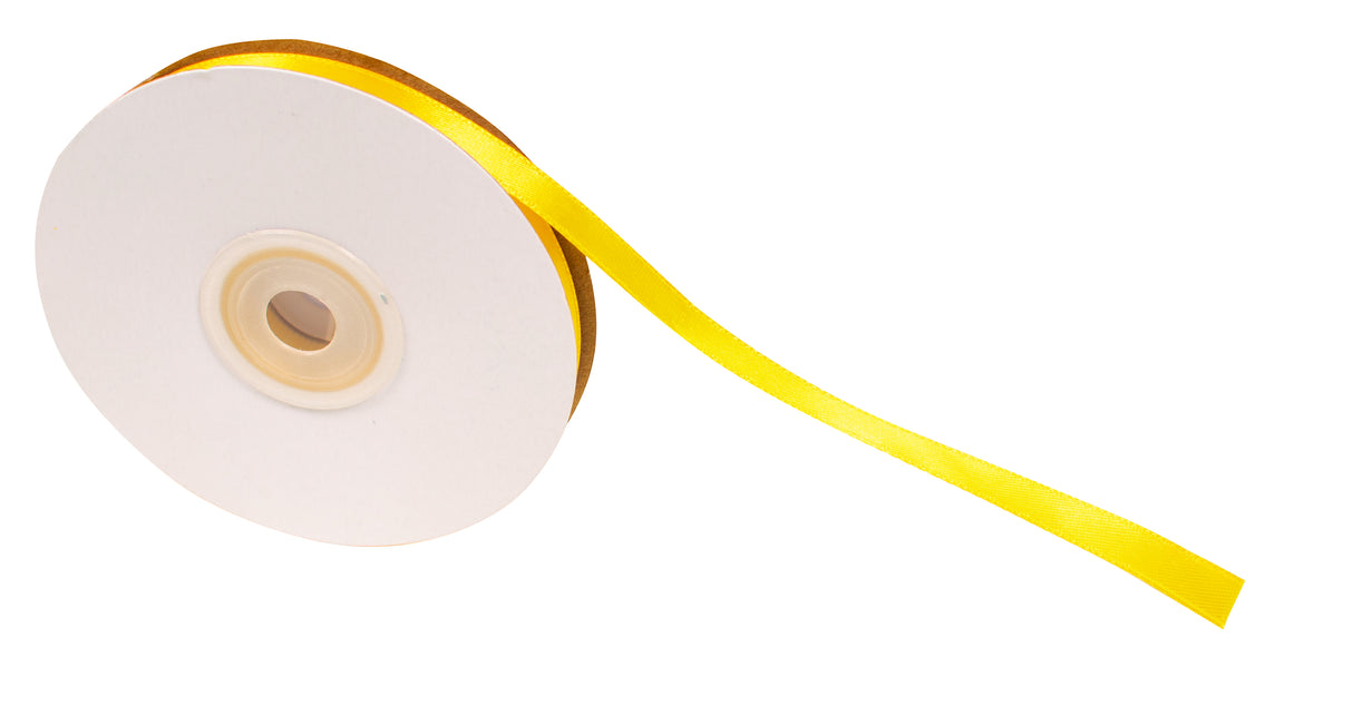 Satin ribbon 10 mm yellow