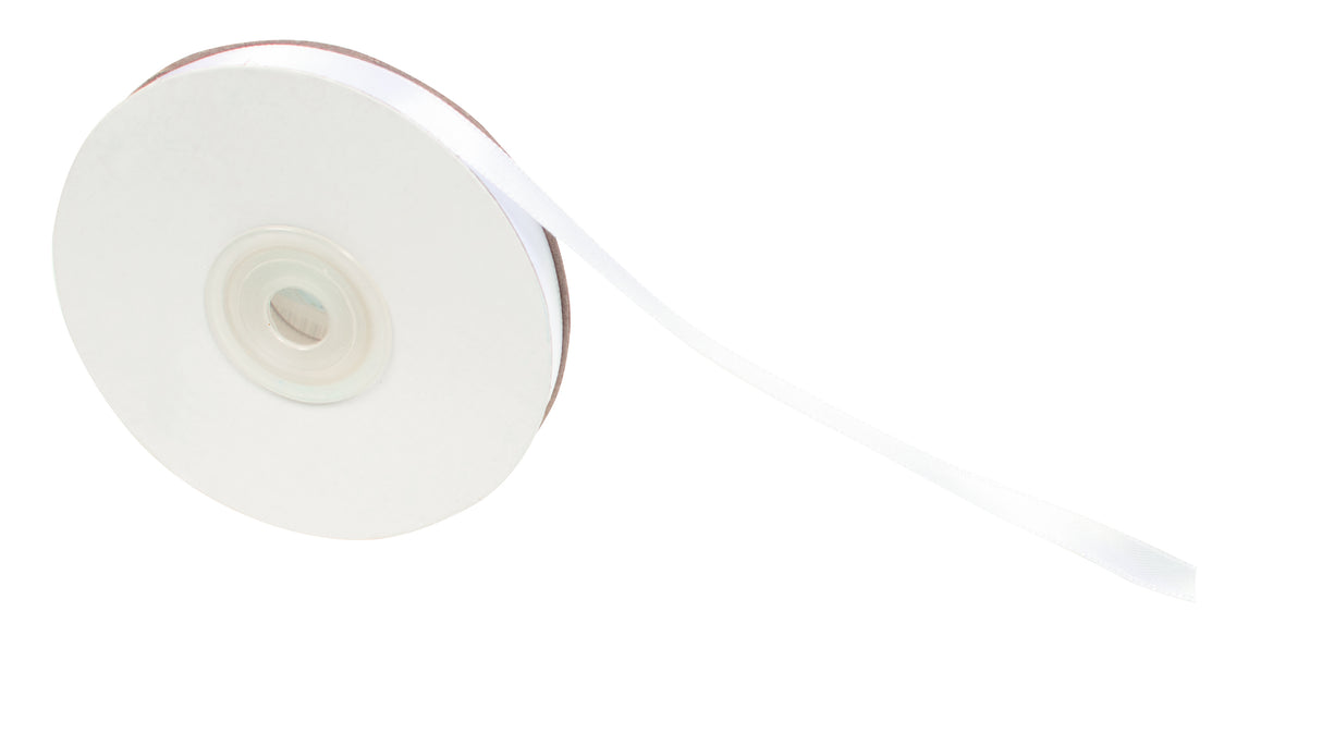 Satin ribbon 10 mm white