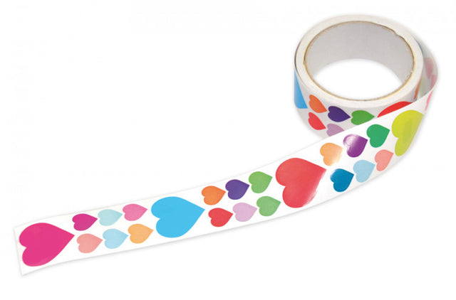 Stickers on roll hearts 870 pcs