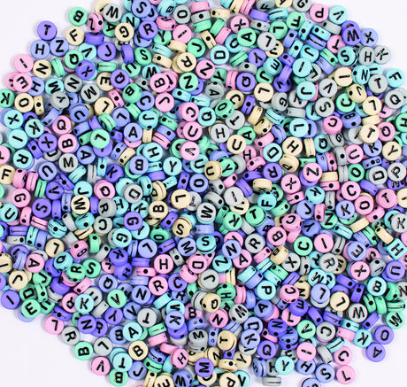 Alphabet beads pastell
