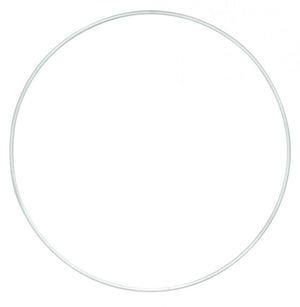 Metal ring, white, 30 cm