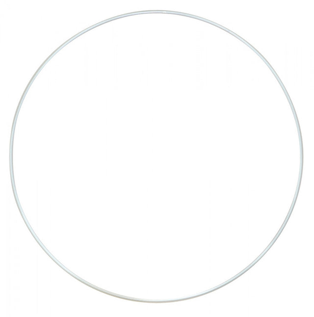 Metal ring, white, 35 cm
