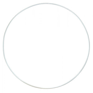 Metal ring, white, 35 cm