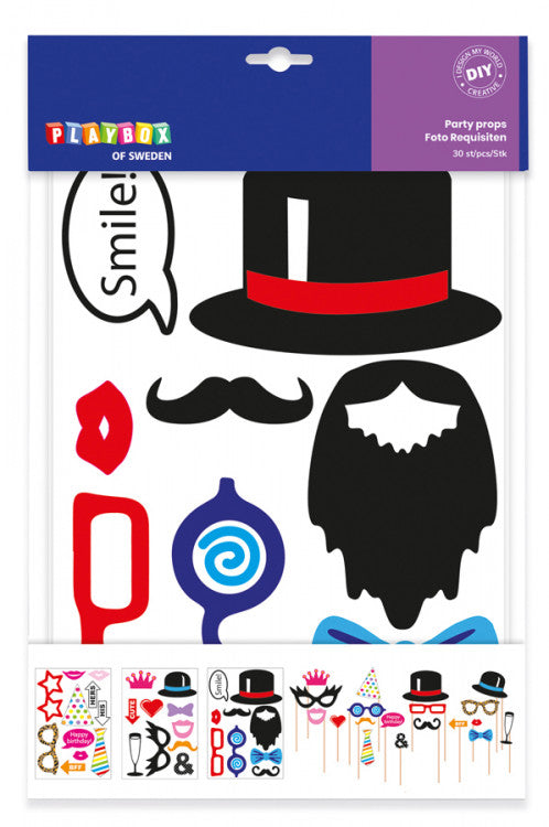 Party Photobooth Props - 30 Pieces