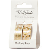 Washi Tape, W: 15 mm, 2x4 m, gold
