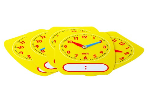 Write/ Wipe Off Clocks 5Pk