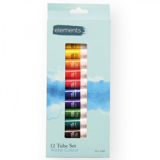 Elements Watercolour 12 tube set