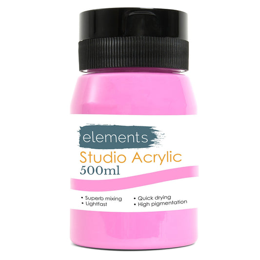 Elements 500ml Acrylic Paint Pink