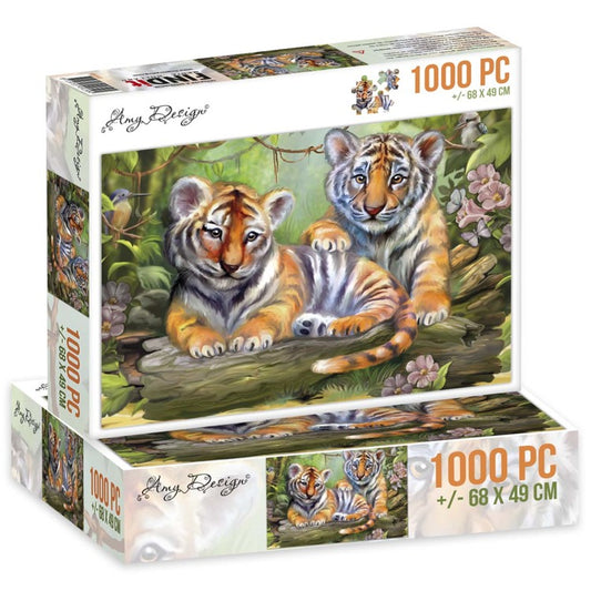 Jigsaw Puzzle 1000 Pc - Amy Design -Tigers