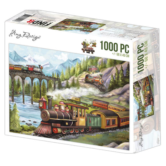Jigsaw Puzzle 1000 Pc - Amy Design -Trains
