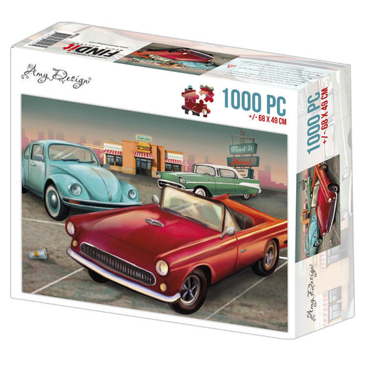 Jigsaw Puzzle 1000 PC - Amy Design -Vintage Cars