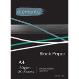 Elements 150gsm Black Paper Pad A4