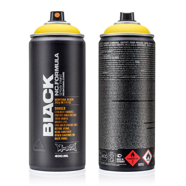 Montana BLACK 400ml Spray Paint - Kicking Yellow (1025)