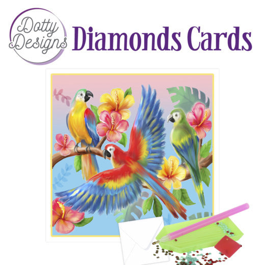 Dotty Designs Diamond Cards - Parrots