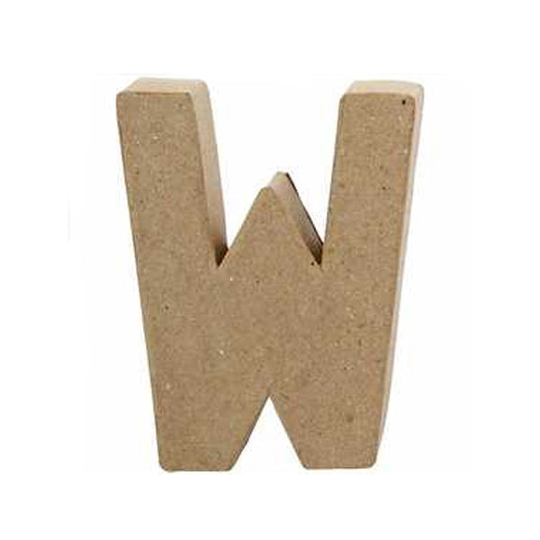 PAPIER MACHE LETTER 20CM- W