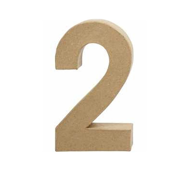 Papier Mâché 2 - 20cm Number