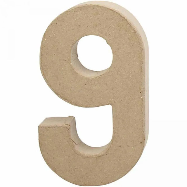 Papier Mâché 9 - 20cm Number