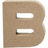 PAPIER MACHE LETTER 10CM -B