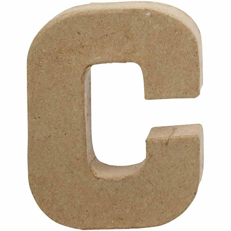 PAPIER MACHE LETTER 10CM -C