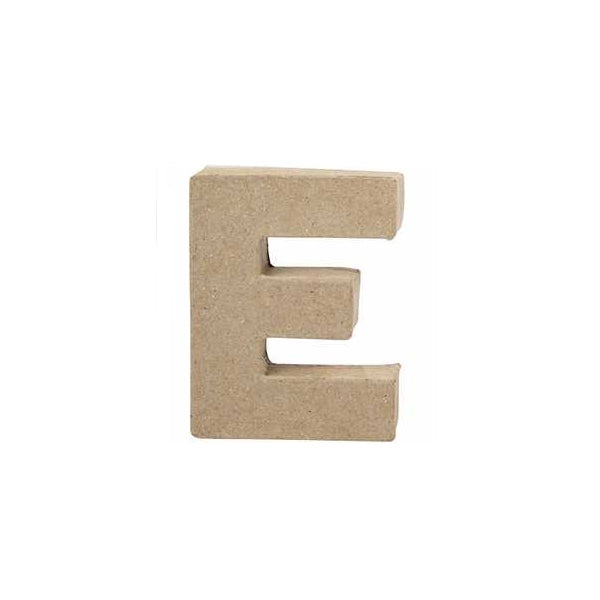 PAPIER MACHE LETTER 10CM -E