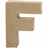PAPIER MACHE LETTER 10CM -F