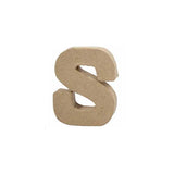 PAPIER MACHE LETTER 10CM -S