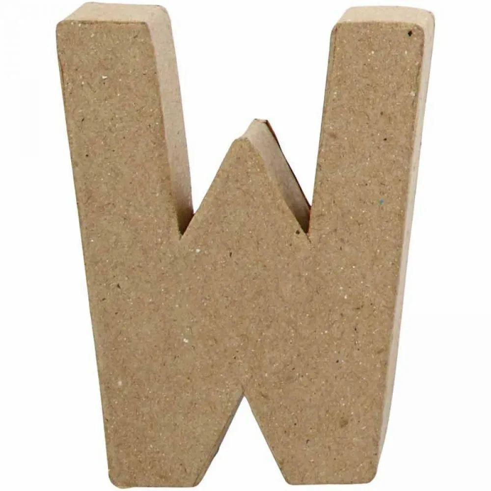 PAPIER MACHE LETTER 10CM -W
