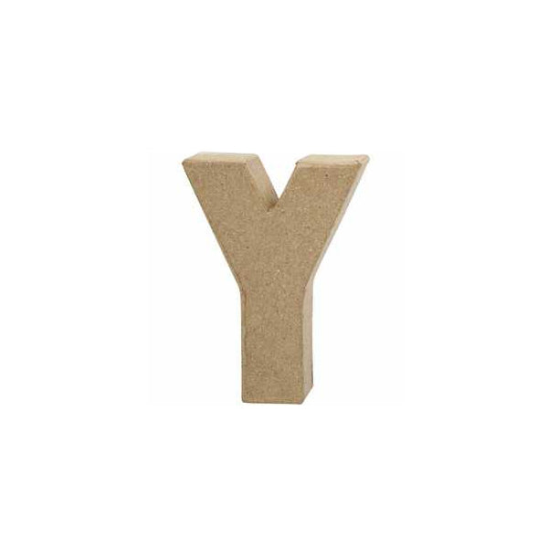 PAPIER MACHE LETTER 10CM -Y