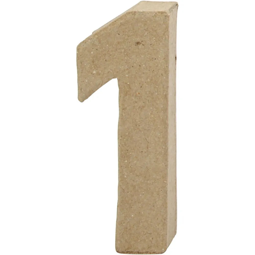 PAPIER MACHE SMALL NUMBER -1