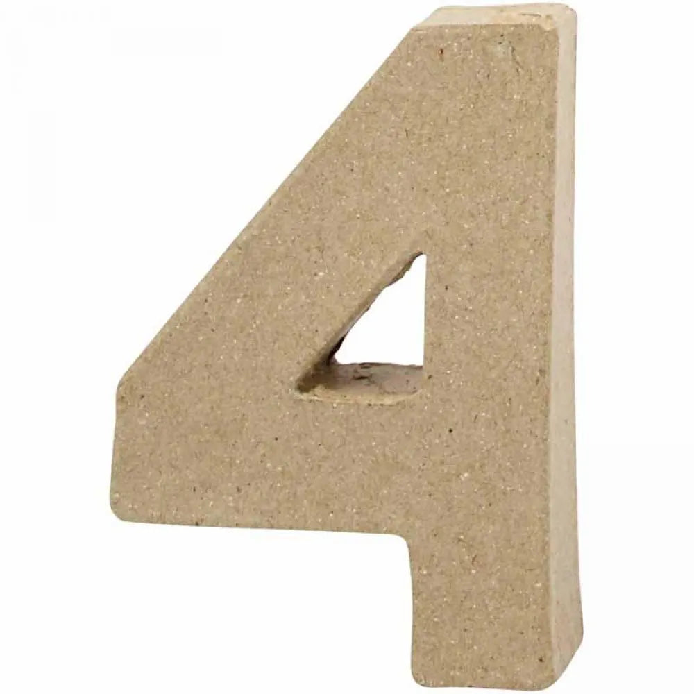PAPIER MACHE SMALL NUMBER -4