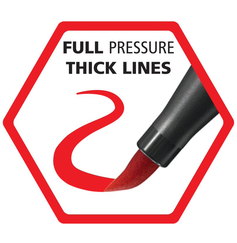 Premium Fibre-Tip Pen - STABILO Pen 68 brush ARTY - Wallet of 24 - Assorted Colours