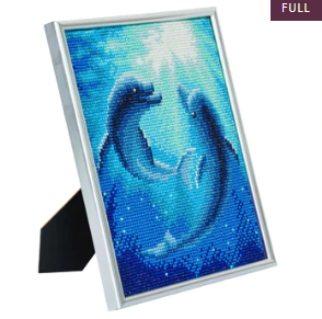 Dolphin Dance Crystal Art Picture Frame