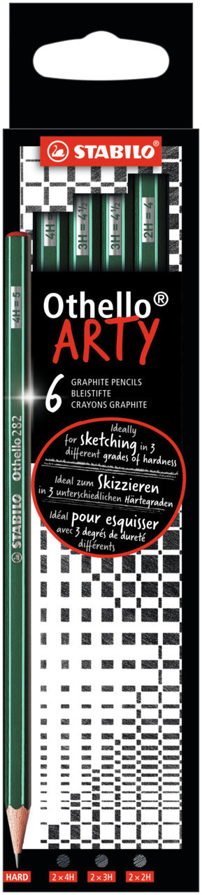 Graphite Pencil - STABILO Othello ARTY - Wallet of 6 - Hard Grades