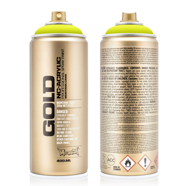 Montana GOLD Spray Paint - Flash Yellow (F1000)