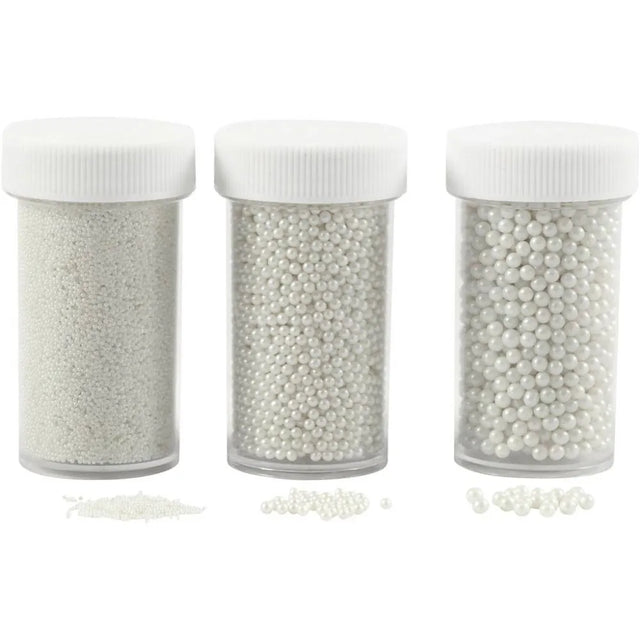 Mini Glass beads, mother-of-pearl