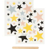 Rub-on Sticker - Stars Sheet 12.2x15.3 cm