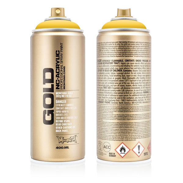 Montana GOLD Spray Paint 400ml - Yellow Submarine (G1210)