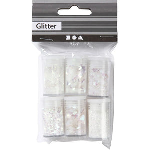 Glitter and Sequin, 6x5 g, white