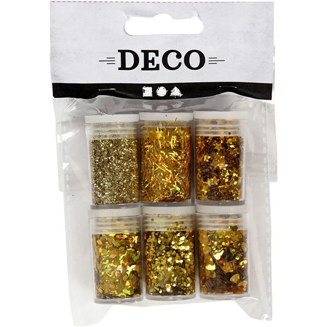 Glitter and Sequin, 6x5 g, gold