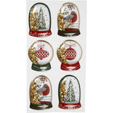Vivi Gade Gold Shaker Stickers - Baubles, Doves and Trees (Pack of 6)
