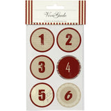 Christmas calendar number stickers, D: 4 cm, sheet