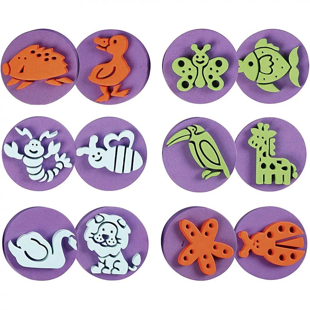 Animal Foam Stamps 6 pcs