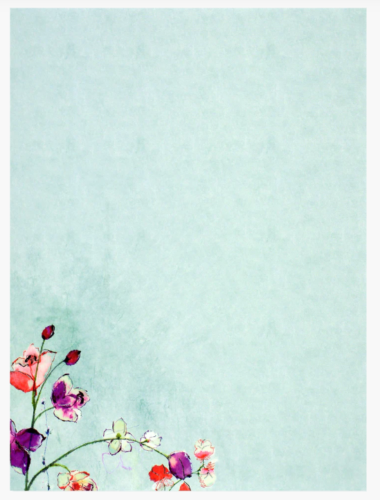 Writing Set Fuchsia Blooms