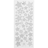 Stickers 10x24 cm 52 pc - Silver Stars