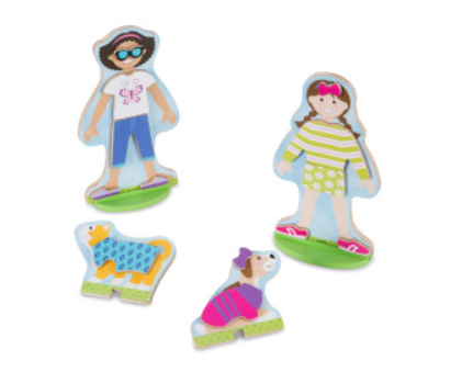 Magnetic Wooden Dress-Up Best Friends