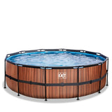 EXIT Brown Frame Pool - 15ft x 48in (12V Sand Filter)
