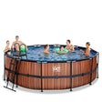 EXIT Brown Frame Pool - 15ft x 48in (12V Sand Filter)
