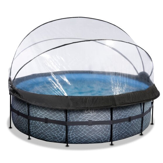 EXIT Frame Pool ø427x122cm (12v Sand filter)