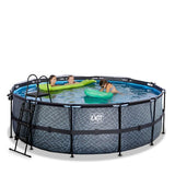 EXIT Frame Pool ø427x122cm (12v Sand filter)