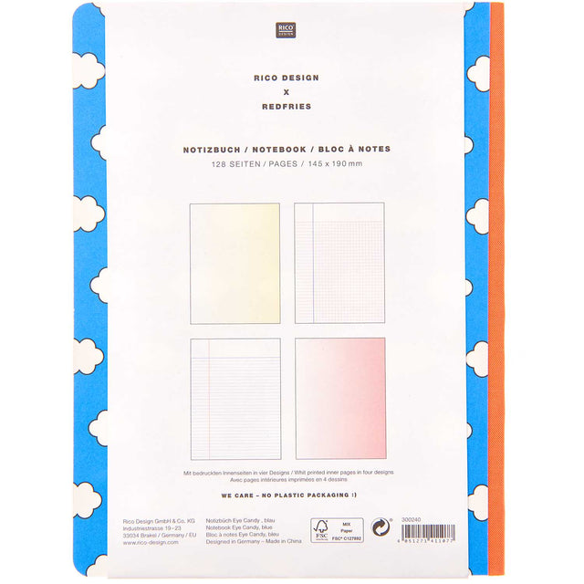 Rico Design x Redfries notebook clouds 14.5x19cm 128 pages